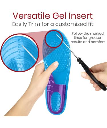 Envelop Gel Insoles for Men - Cushioned Shoe Inserts for Comfort & Support - Ideal for Walking, Running, Hiking - Arch Support & Plantar Fasciitis Relief - Large Size (Pack of 2) - Buy Online on GoSupps.com