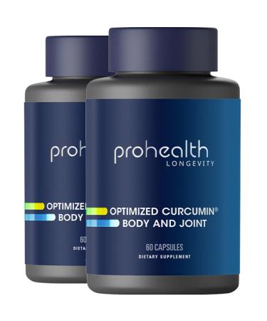 ProHealth Body & Joint - Optimized Curcumin Longvida (60 Veggie Capsules) (2-Pack) 60 Count (Pack of 2)