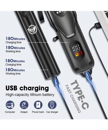 Professional Cordless Hair Clippers Set for Men - Rechargeable Barber Kit with LED Display | Best Gifts for Men - Buy Online on GoSupps.com