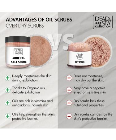 Dead Sea Collection Almond Vanilla Salt Body Scrub 23.28 OZ | Pure Oils & Minerals for Exquisite Skin Care - Buy Online on GoSupps.com