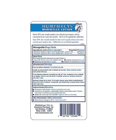 Humphreys Witch Hazel Astringent Lotion 16 fl oz - Skin Softener, Soothes Redness & Irritation - Buy Online on GoSupps.com