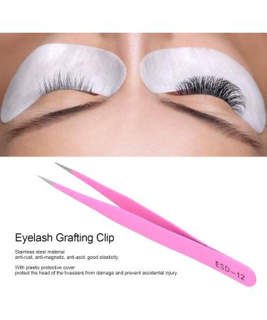Lash Tweezers 2 Types Straight and Curved Tip Tweezers Nipper Stainless Steel Eyelashes Tweezers Accurate Portable Pincet for Eye Lashes Grafting Extension(ESD - Buy Online on GoSupps.com