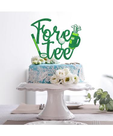 Fore Tee Golf Cake Topper - Happy 40th Birthday Cake Topper - Golf Ball Player Cake Decorations For Sports Themed Man Golfer Fans Party Decoration Supplies - Buy Online on GoSupps.com
