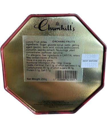 Churchill's Confectionery - Orchard Fruit Tin 200g Fruit Jellies - Buy Online on GoSupps.com