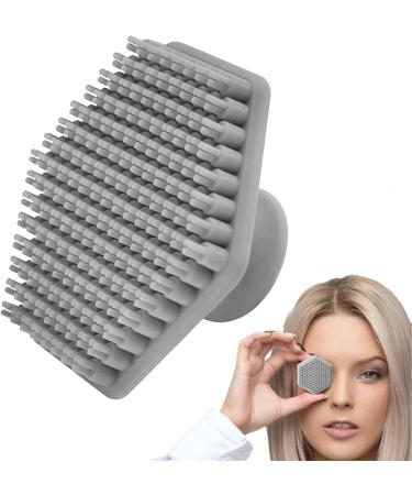 Silicone Facial Cleansing Brush - Silicone Face Scrubber Exfoliator with Handle Rubber Face Scrubber Face Wash Brush Facial Cleansing Brush Handheld Face Exfoliator Brush for Women Grey - Buy Online on GoSupps.com