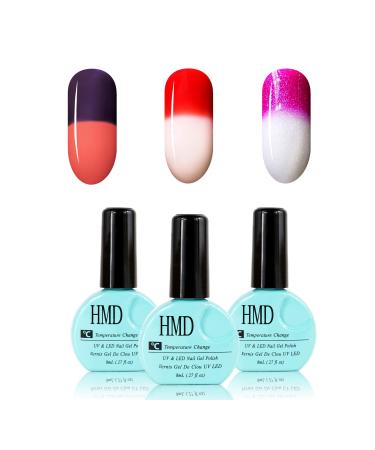 Canada HMD Soak Off UV LED Temperature Changing gel nail polish Color 013 fast effect fast cure 8ml