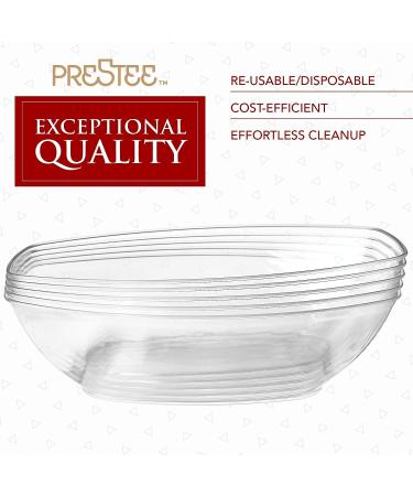 12 Pack Clear Oval Plastic Serving Bowls - 64 Oz Disposable Party Dishes for Taco Bars, Chips, Snacks, Salads, Candy - Ideal Party Food Bowls - Buy Online on GoSupps.com