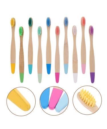 FRCOLOR 10pcs Travel Toothbrush Set for Kids - Ideal for Camping & Household Use | Soft Nylon Bristles - Buy Online on GoSupps.com