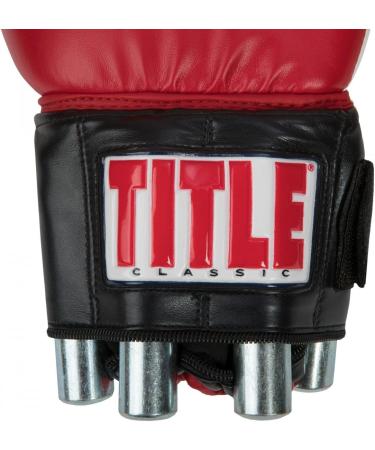 Title Boxing Classic Power Weighted Bag Gloves - Red/Black - Buy Online on GoSupps.com