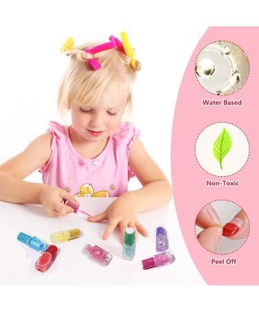 Mebtmel 7Pcs Non-Toxic Water Based Nail Polishes Set for Girls | Peel-Off, Quick Dry Formula - Buy Online on GoSupps.com
