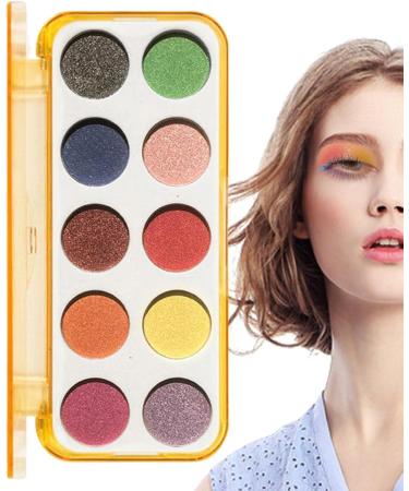 Eyeshadow Palette 10 Shades Highly Pigmented Eyeshadow Matte Shimmer Eyeshadow Pallet Long Lasting Make up Eye Shadows Cosmetics Kit for Women Shzons 02# Pearl Disc - Buy Online on GoSupps.com