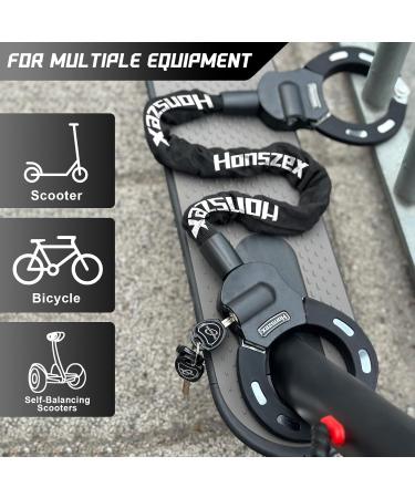 Honszex Castle for E-Scooter Handcuff Lock with Keys Waterproof Bag & Phone Holder | Electric Scooter & Bicycle Accessories - Buy Online on GoSupps.com