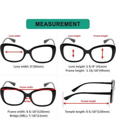 Eyekepper 4-Pack Chic Oversized Reading Glasses for Women +2.50 - Stylish Readers 4pcs Mix International Shipping - Buy Online on GoSupps.com