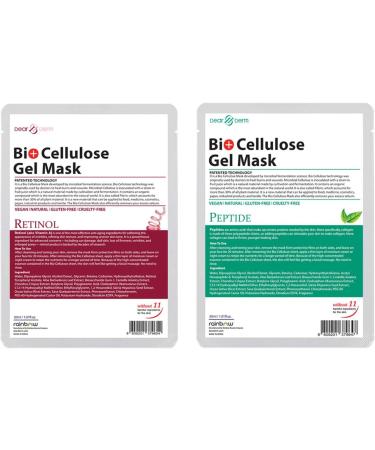 6 Assorted Bio Cellulose Gel Masks - Collagen EGF Hyaluronic Acid Peptide Retinol & Vitamin C | Shop Hydrating Face Masks Internationally - Buy Online on GoSupps.com