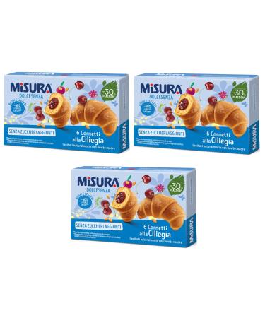 Misura Dolcesenza Cherry Croissants Without Added Sugar Croissant with cherry filling without sugar 290 g