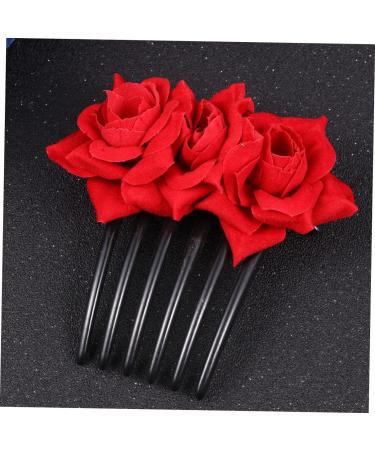 DOITOOL 1pc Womens Barrettes for Hair Womens Hair Accessories Rose Hair Accessories Fancy Hair Accessories for Women Wedding Hair Accessories for Women Flower Hair Bride Hair Comb Pearl - Buy Online on GoSupps.com