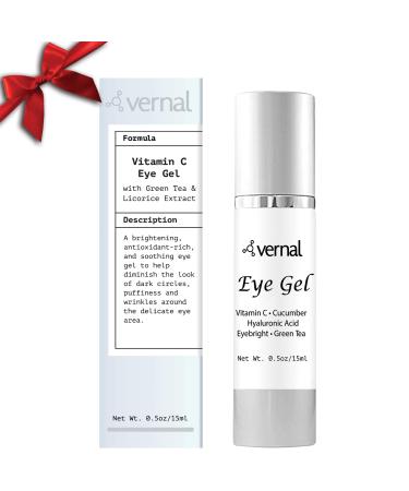 Vernal Eye Treatment Cream Repair Dark Circles Under Eye & Puffiness Packed with Collagen Vitamin C & K | Eye Bags Treatment | Get Brighter Rested and Refreshed Looking Eyes | Best Eye Gel