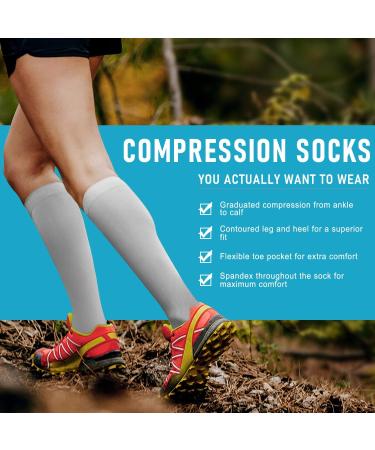 Buy Medical Compression Stockings for Men & Women - 20-30 mmHg Knee High Socks Multi011 Small-Medium | International Shipping Available - Buy Online on GoSupps.com