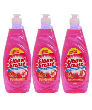 3 x 600ml Elbow Grease Washing Up Liquid Pink Blush Limited Edition - Buy Online on GoSupps.com