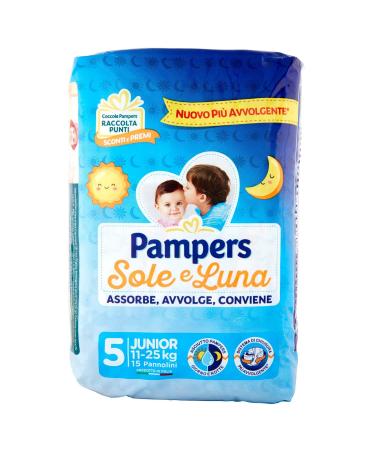 Pampers Sole & Luna Junior Taglia 5 11/25 kg Pannolino 15 Pezzi