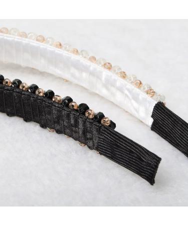 Cuizhiyu 2PK Crystal Beaded Headbands for Women and Girls - Non-Slip Shiny Hair Accessories - Buy Online on GoSupps.com