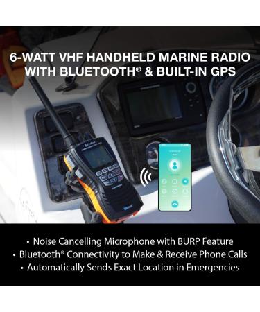 Cobra MR HH600FLTBTGPS Handheld Floating VHF Radio - 6W, GPS, Bluetooth, Submersible - Grey - Buy Online on GoSupps.com