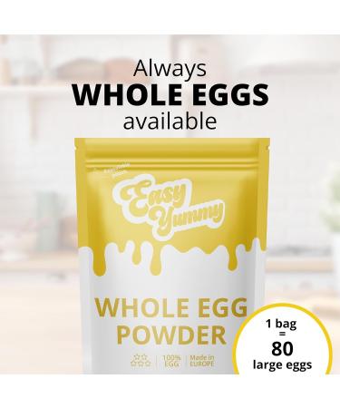 1kg Easy Yummy Whole Egg Powder - 100% Powdered Egg for Cooking - Buy Online on GoSupps.com