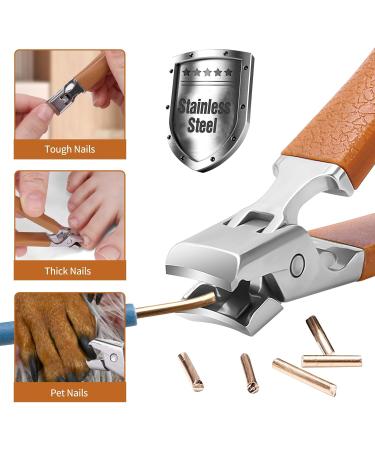 Professional Nail Clippers for Thick Fingernails & Toenails | Super Sharp Yellow Nail Clippers for Men - Buy Online on GoSupps.com