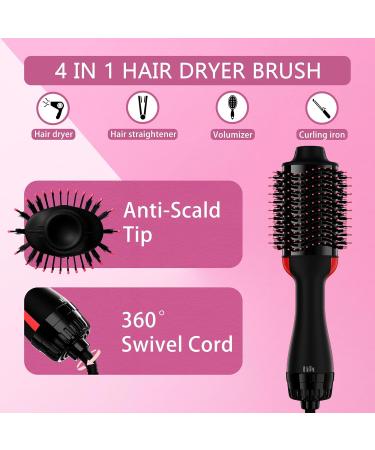 Dual Voltage Hair Dryer Brush - Travel-friendly Hot Air Brush & Styler with European Plug Anti-frizz Technology 110V-240V Volumizer - Buy Online on GoSupps.com