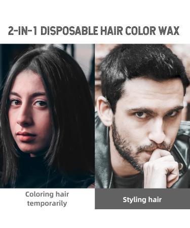 SOVONCARE Black Hair Wax Color Kit - Temporary Hair Color for Women Men & Kids - 4.23 Oz with Brush & Clips - Perfect for Daily Use Parties Cosplay & Halloween - Buy Online on GoSupps.com
