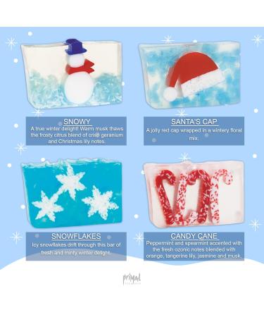 Primal Elements Holiday Soap Bar Bundle | Glycerin Moisturizing Soaps for Hands Face & Body | Perfect Gift & Stocking Stuffer | 8-Pack Variety - Buy Online on GoSupps.com