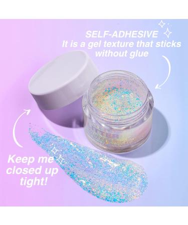 Ktouler Chunky Glitter for Body & Face - Holographic Glitter for Hair Eyes Nails & Lips | Stunning Makeup Sequin in 2 Colors - Buy Online on GoSupps.com
