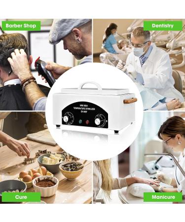 1.5L High-Temp Metal Tool Cleaning Box 110V 300W with Timer & Adjustable Temperature - Dry Heat Cabinet for Salon Tools (White) - Buy Online on GoSupps.com