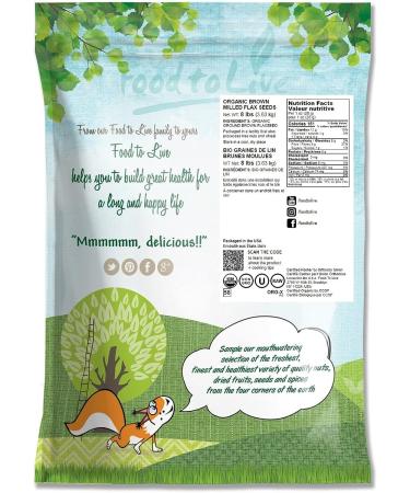 Organic Brown Flaxseed Meal 8 lb | Non-GMO, Kosher, Vegan Superfood | Omega-3 Ground Flax Powder | Keto Friendly | Made in USA - Buy Online on GoSupps.com