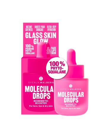 MOLECULAR Drops Booster 100 % phyto-squalane pour visage et l vres | Hydration ultra profonde et brillance de la peau en verre | Squalane biomim tique pur 100 % base de plantes