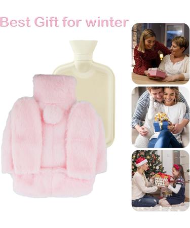 2L Electric-Free Foot Warmers | Soft Rabbit Ear Design Heating Pads | 2-in-1 Foot Heat Bottle for Men & Women | Perfect Winter Gifts (Pink) - Buy Online on GoSupps.com