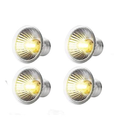 4 Pack 50W UVB UVA Reptile Heat Lamp Bulb Light E27 Screw Base Dimmable UVB Light Bulb for Tortoise Turtle Snake 4 Pack UVA Bulb