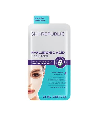 Skin Republic Super Hydrating Hyaluronic Acid + Collagen Face Mask 25ml