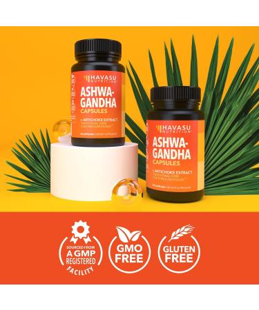 HAVASU NUTRITION High Strength Ashwagandha Supplement Capsules (45 Servings) & French Maritime Pine Bark Extract Capsules (30 Servings) - Buy Online on GoSupps.com