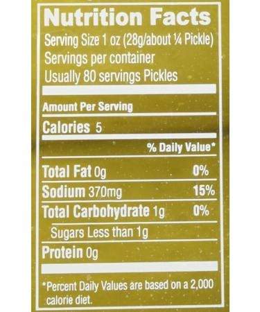 Best Maid Sour Pickles 1 Gal - 18-22 Count - 128 Fl Oz - Pack of 1 - Buy Online on GoSupps.com