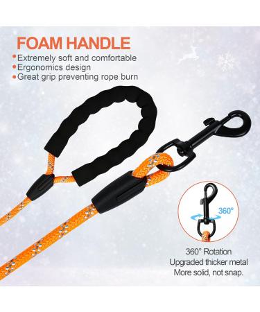 Iokheira 5m Dog Training Line - Durable Leash for All Dog Sizes | 360 Carabiner Reflective Orange - Buy Online on GoSupps.com