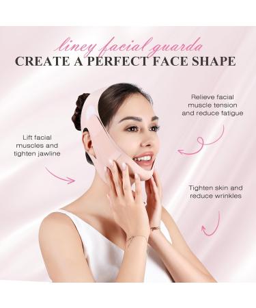 Adjustable Chin Strap for Sleeping - Jawline Shaper & Face Slimming V Line Mask | Pink - M - Buy Online on GoSupps.com