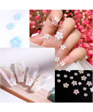 3D Flower Nail Charms with Gold Silver Caviar Beads - Nail Art Decoration - Buy Online on GoSupps.com