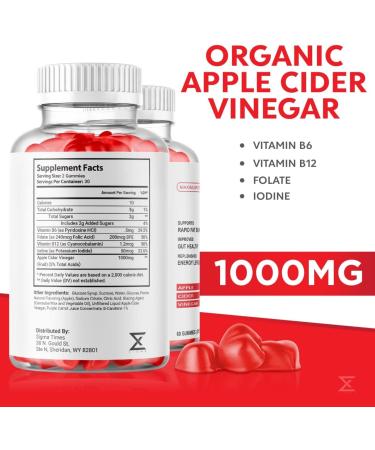 Keto ACV Luxe Gummies - Vegan Apple Cider Vinegar Supplement (60 Gummies) - Pack of 1 - Buy Online on GoSupps.com