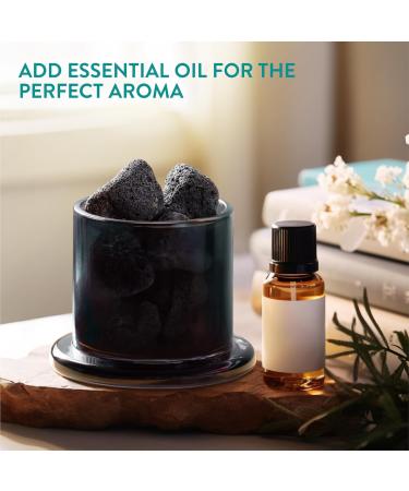 Buy Navaris Lava Stone Volcano Diffuser | Portable Glass Essential Oil Aromatherapy | No Electricity | Calming Fragrant Living Space - Buy Online on GoSupps.com