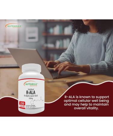 R-ALA (Alpha Lipoic Acid) 100 mg Capsules - Antioxidant-Rich Supports Cellular Health & Wellbeing - 250 Capsules Non-GMO Gluten-Free - Buy Online on GoSupps.com