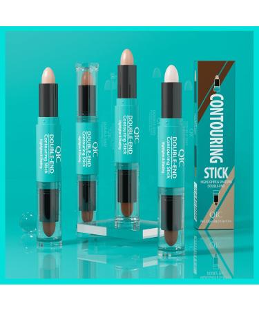 HOSAILY 2 Colors Double Head Contour Stick Highlighter Concealer Pen 2 in 1 Bronzer Contouring Highlight Stick Waterproof Cream Contour Stick Face Brighten Facial Shape Makeup Pencil 02# - Buy Online on GoSupps.com