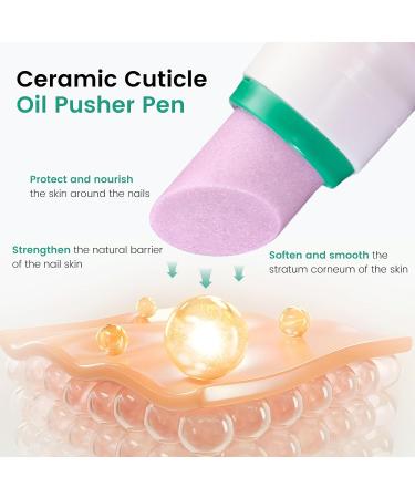 Huile Cuticules Ongles Stylo en C ramique: 3-en-1 Pousse Cuticule Ongle Remover Nail Care Pen - Huile a Cuticule Ongle pour R parer les Fissures et S che des Ongles - Soin des Ongles Cuticules Oil 1 Pi ces - Buy Online on GoSupps.com