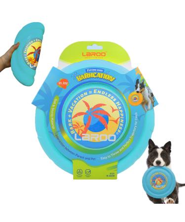LaRoo Frisbee Dog Flying Disc Dog Toy 1 Piece 24.5cm Dog Frisbee Made of Natural Rubber for Land and Water