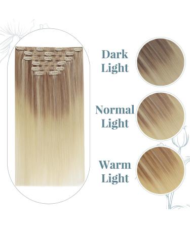 Buy Runature Balayage Clip In Hair Extensions - Real Hair 30cm 7pcs 80g - #18/22 & #18/26 - Perfect for International Shipping - Buy Online on GoSupps.com